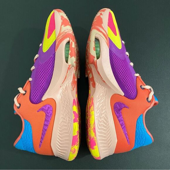 Nike Zoom Freak 4 Barrier Reef Basketball Sneakers Shoes DQ3824-500 - Picture 9 of 13